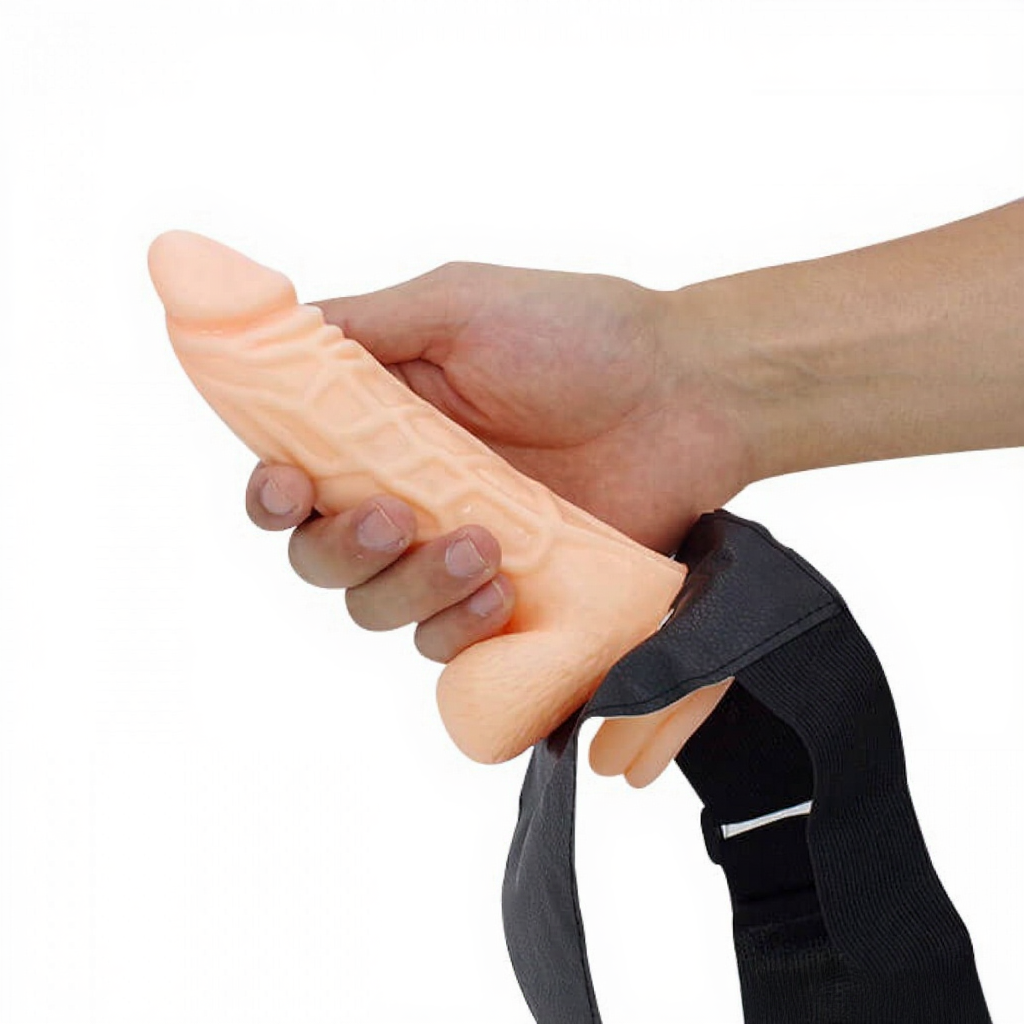 Solid Strap-On Vibrating Dildo