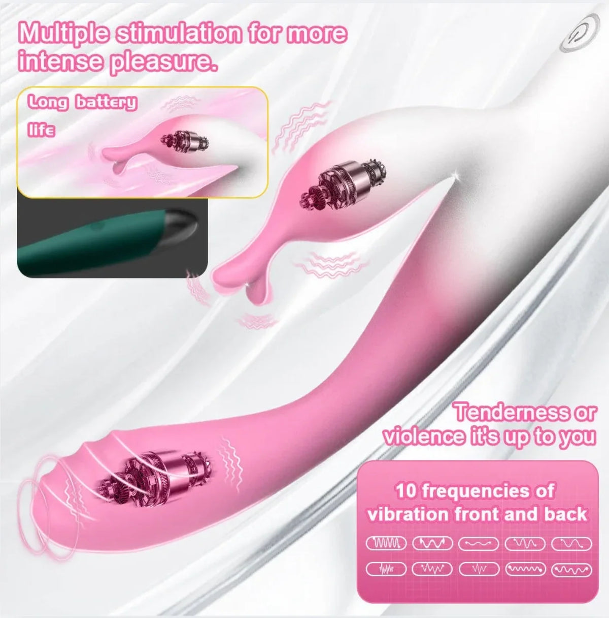 dual-vibration silicone massager