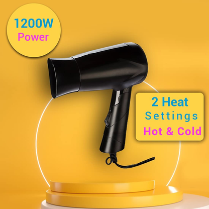 NHP 8100 Silky Shine 1200 W Hot and Cold Foldable Hair Dryer (Black)