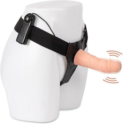 Solid Strap-On Vibrating Dildo