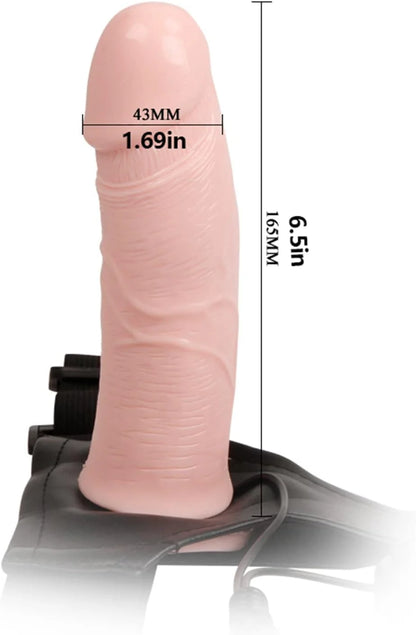 Solid Strap-On Vibrating Dildo