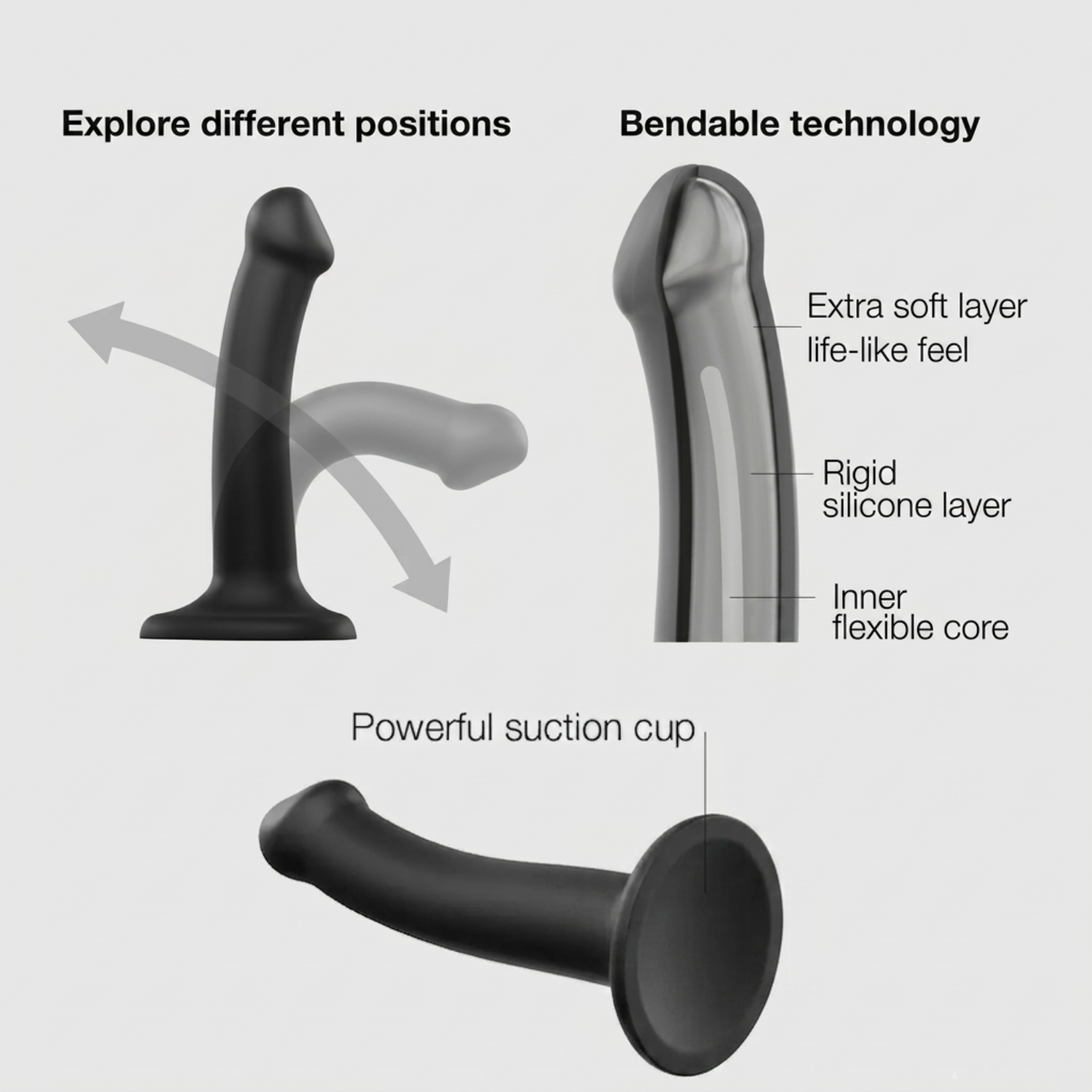 FlexiCurve Silicone Dildo
