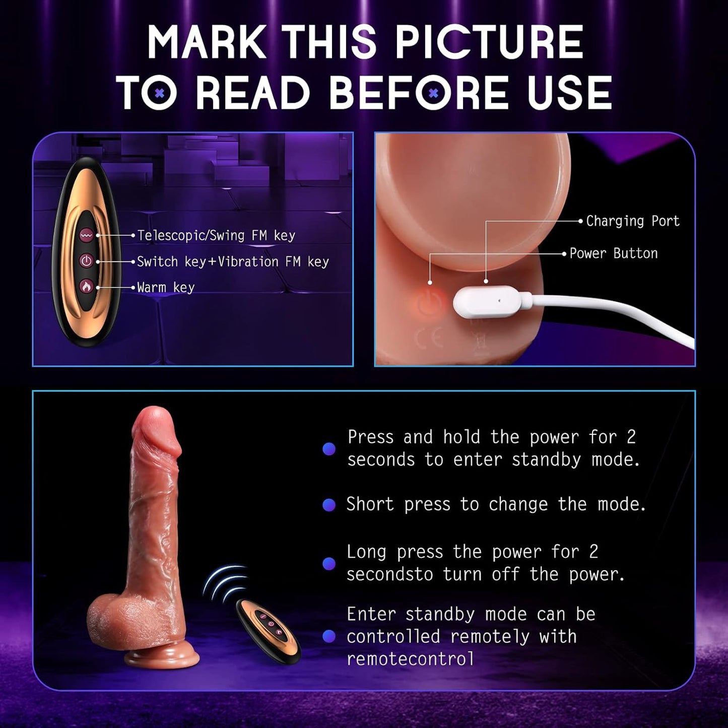 Remote Control Dildo Vibrator